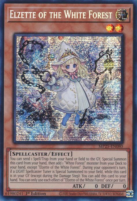 Elzette of the White Forest - MP25-EN080 - Prismatic Secret Rare - 1st Edition