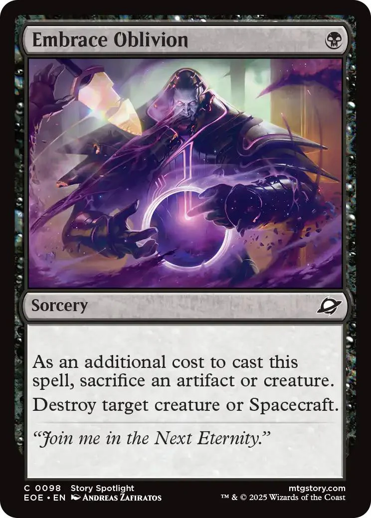 Embrace Oblivion [98] [Edge of Eternities] [Non-Foil]