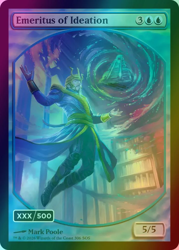 Emeritus of Ideation // Ancestrall Recall - Serial Numbered [306] [Full Art] [Retro Frame] [Headliner] [Secrets of Strixhaven] [Rainbow Foil]