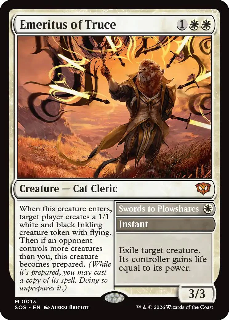 Emeritus of Truce // Swords to Plowshares [13] [Secrets of Strixhaven] [Non-Foil]