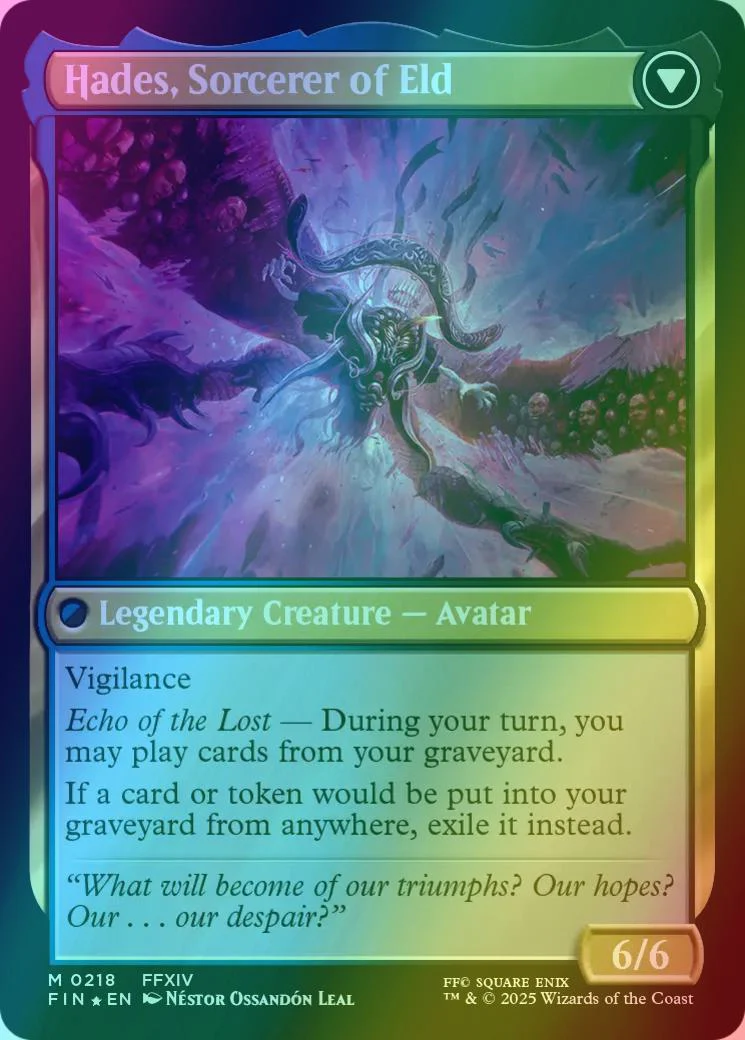 Emet-Selch, Unsundered // Hades, Sorcerer of Eld [218s] [Prerelease] [FINAL FANTASY: Promos] [Foil] - Image 2