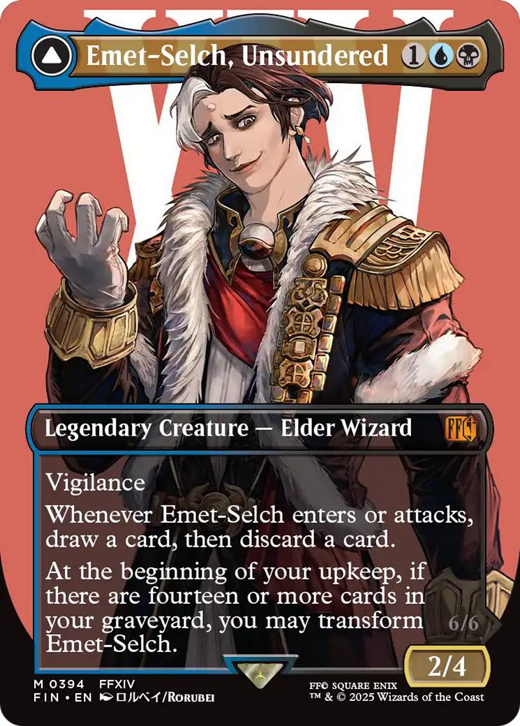 Emet-Selch, Unsundered // Hades, Sorcerer of Eld [394] [Borderless] [Character] [FINAL FANTASY] [Non-Foil]