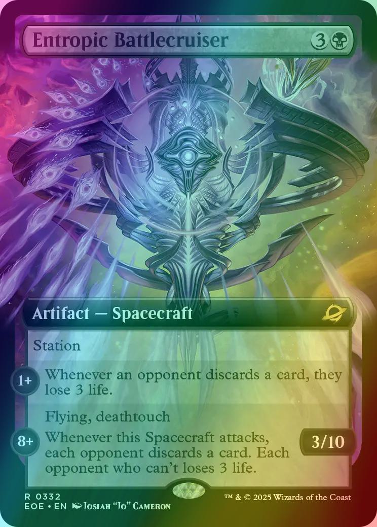 Entropic Battlecruiser [332] [Extended Art] [Edge of Eternities] [Foil]