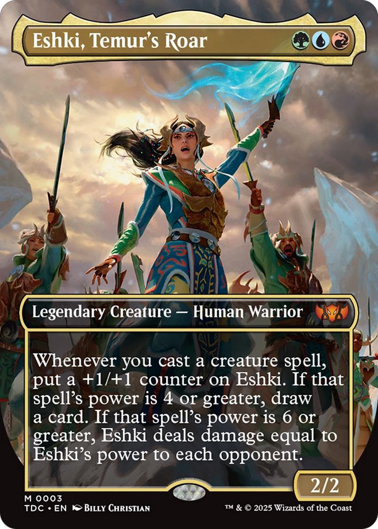 Eshki, Temur's Roar [3] [Borderless] [Tarkir: Dragonstorm: Commander] [Non-Foil]