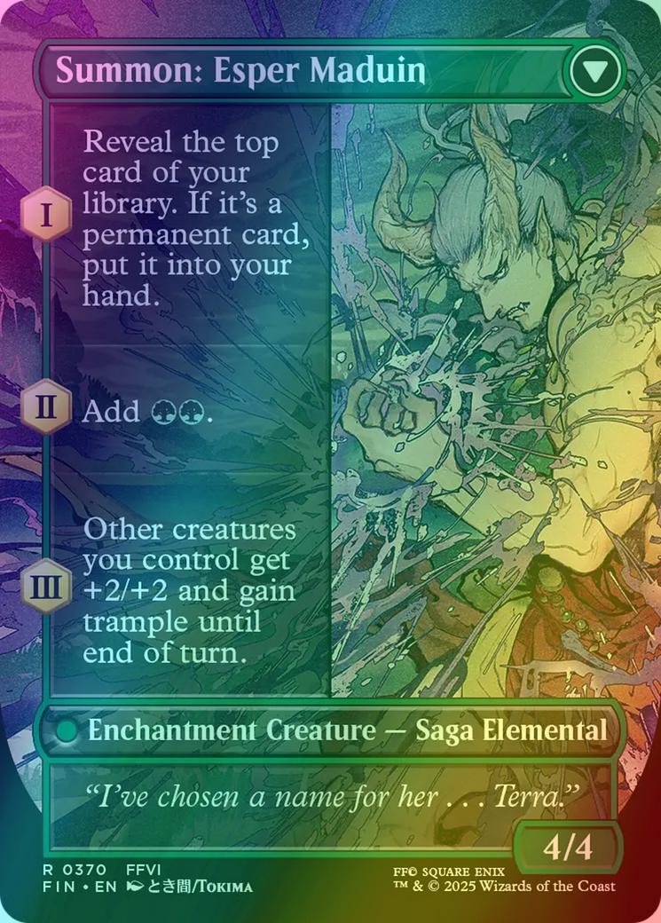 Esper Origins // Summon: Esper Maduin [370] [Borderless] [FINAL FANTASY] [Foil] - Image 2