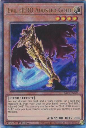 Evil HERO Adusted Gold - RA04-EN029 - Ultimate Rare - 1st Edition