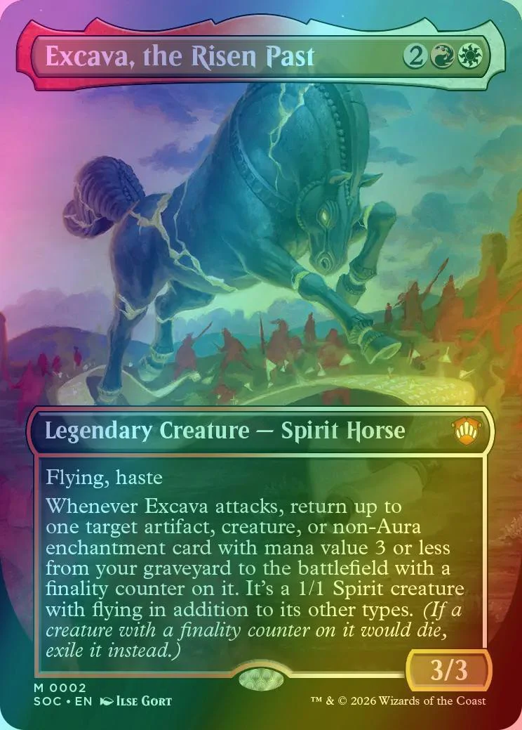 Excava, the Risen Past [2] [Borderless] [Secrets of Strixhaven: Commander] [Foil]