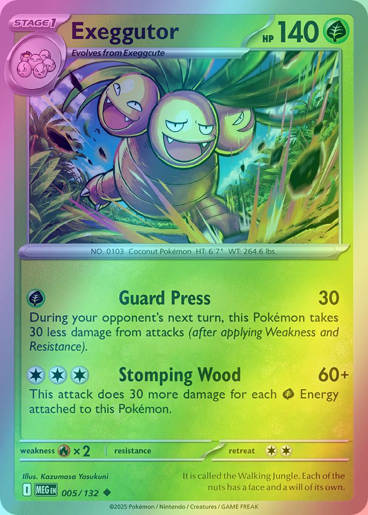 Exeggutor - 005/132 - Uncommon [me01-005] [Reverse Holo]