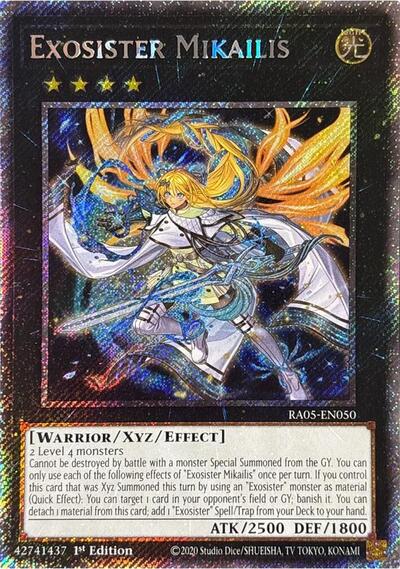 Exosister Mikailis - RA05-EN050 - Platinum Secret Rare - 1st Edition