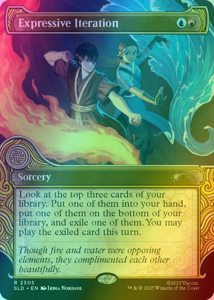 Expressive Iteration [2305] [Elemental Frame] [One with the Elements] [Secret Lair Drop] [Foil]