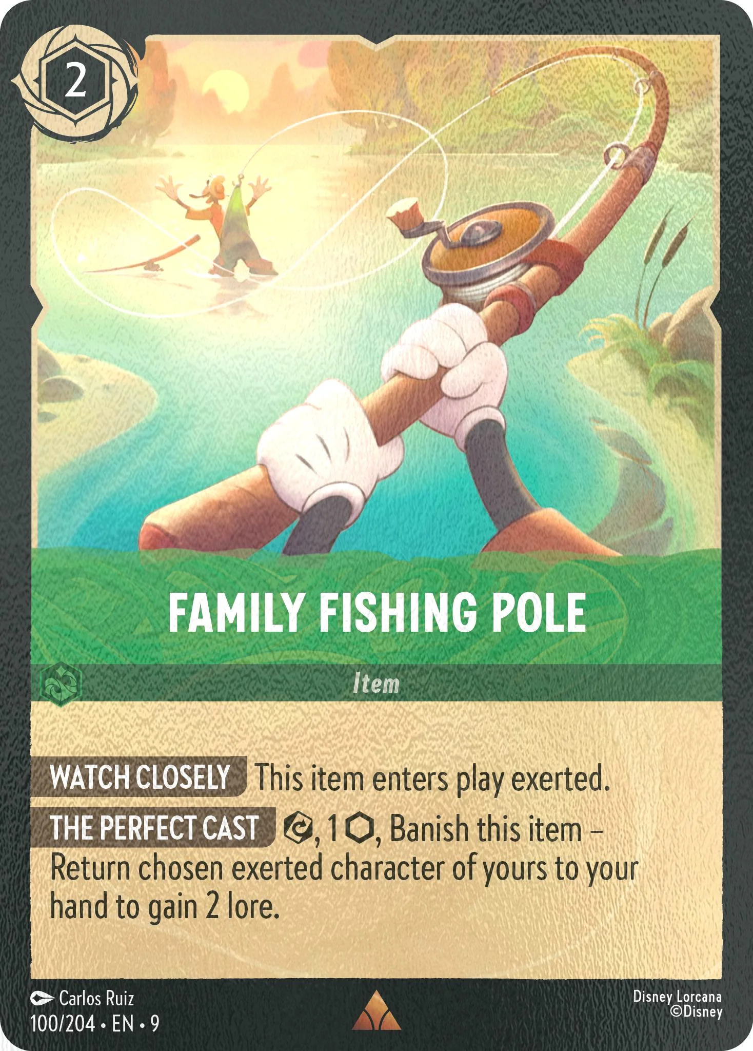 Family Fishing Pole - 100/204 [Fabled] [Cold Foil]