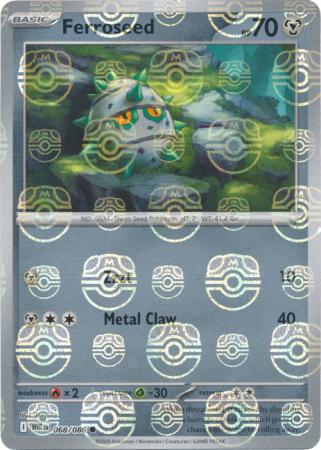 Ferroseed - Master Ball Pattern - 068/086 - Common [sv105w-068] [Reverse Holo]