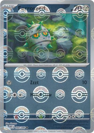 Ferroseed - Poké Ball Pattern - 068/086 - Common [sv105w-068] [Reverse Holo]