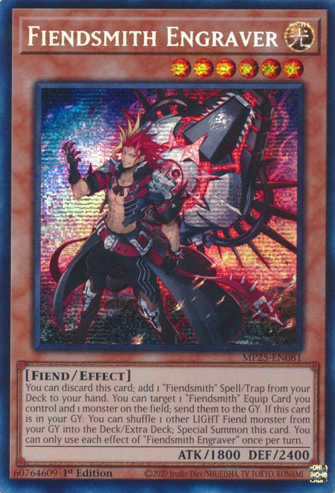 Fiendsmith Engraver - MP25-EN081 - Prismatic Secret Rare - 1st Edition