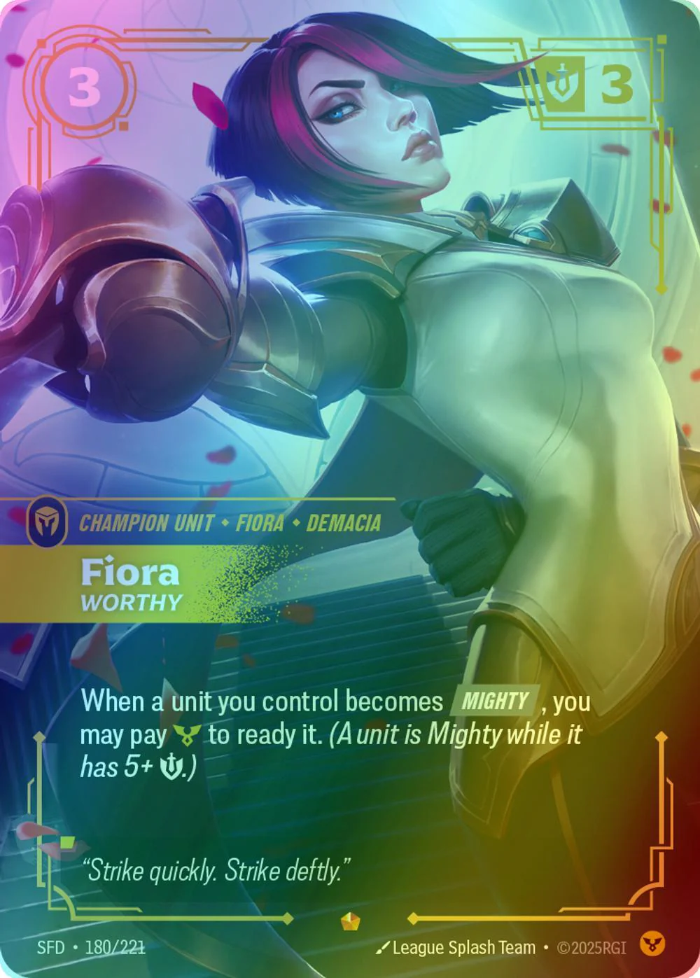 Fiora - Worthy - 180/221 [Spiritforged] [Foil]