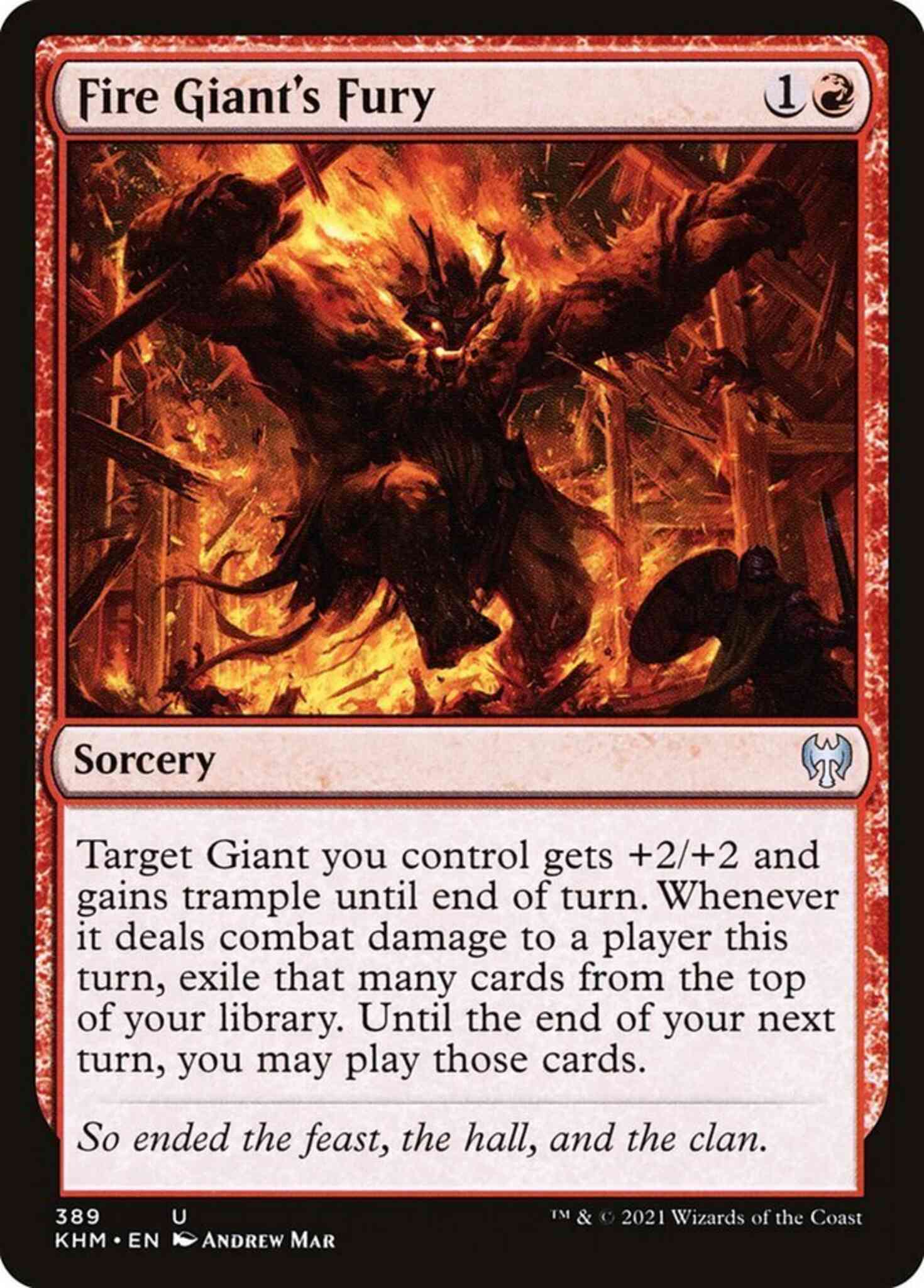 Fire Giant's Fury [Theme Deck] [389] [Kaldheim] [Non-Foil]
