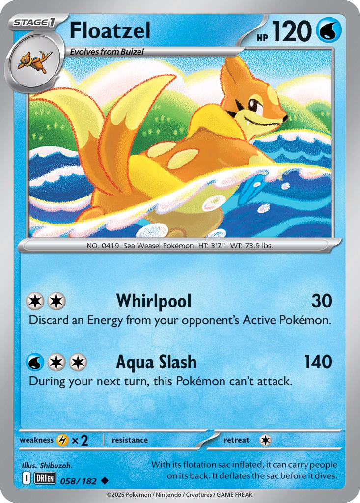 Floatzel - 058/182 - Uncommon [sv10-058] [Non-Holo]
