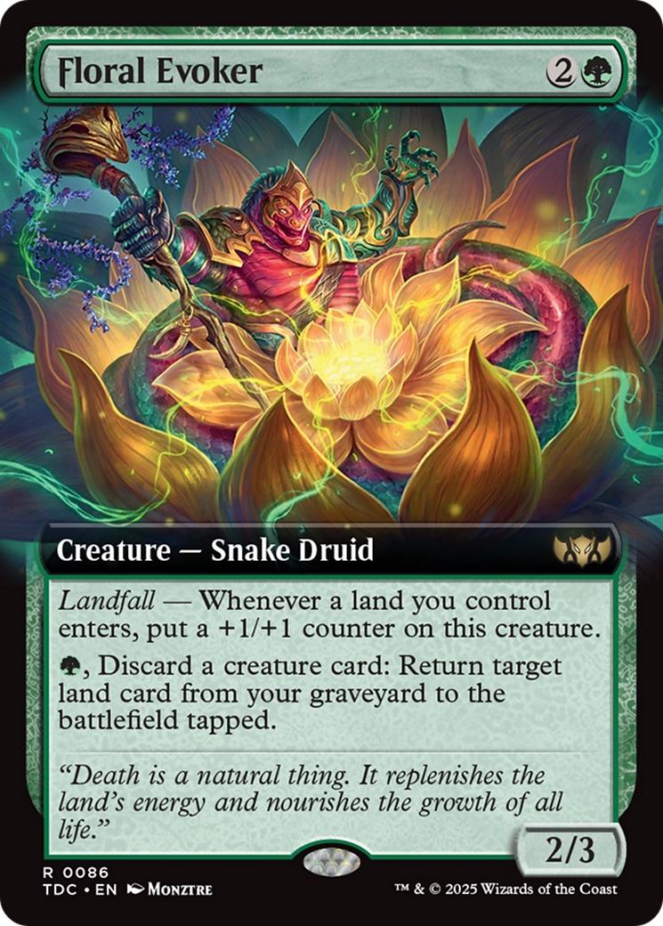 Floral Evoker [86] [Extended Art] [Tarkir: Dragonstorm: Commander] [Non-Foil]