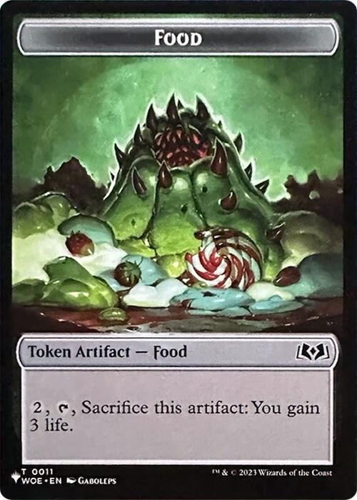 Food Token (11) // Plant Token (08) [WOE/ZNR Set Symbol] [The List: Tokens] [Non-Foil]