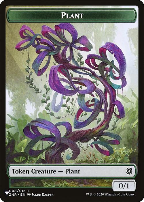 Food Token (11) // Plant Token (08) [WOE/ZNR Set Symbol] [The List: Tokens] [Non-Foil] - Image 2
