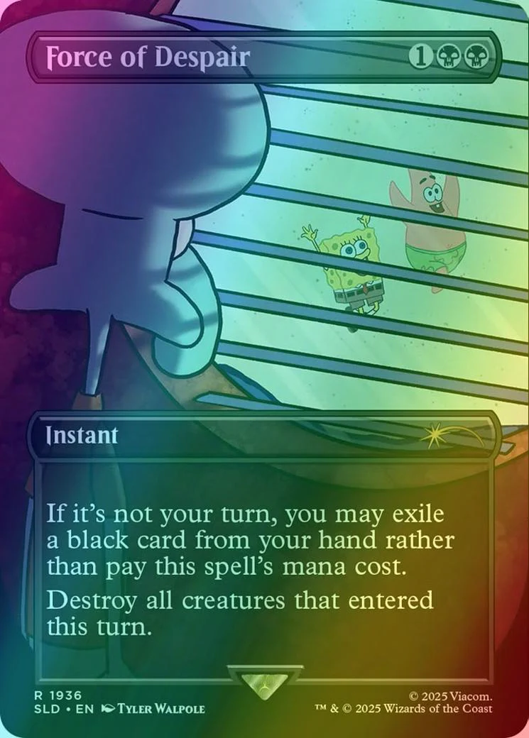Force of Despair [1936] [Borderless] [SpongeBob: Internet Sensation] [Secret Lair Drop] [Foil]