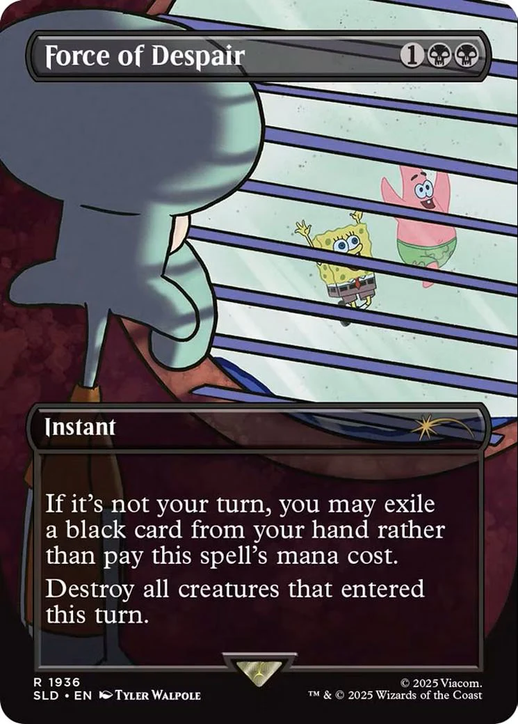 Force of Despair [1936] [Borderless] [SpongeBob: Internet Sensation] [Secret Lair Drop] [Non-Foil]