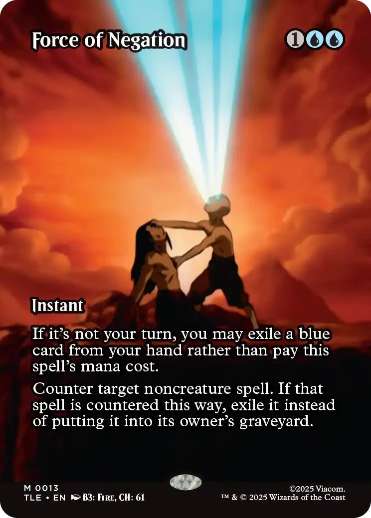 Force of Negation [13] [Borderless] [Source Material] [Avatar: The Last Airbender Eternal] [Non-Foil]