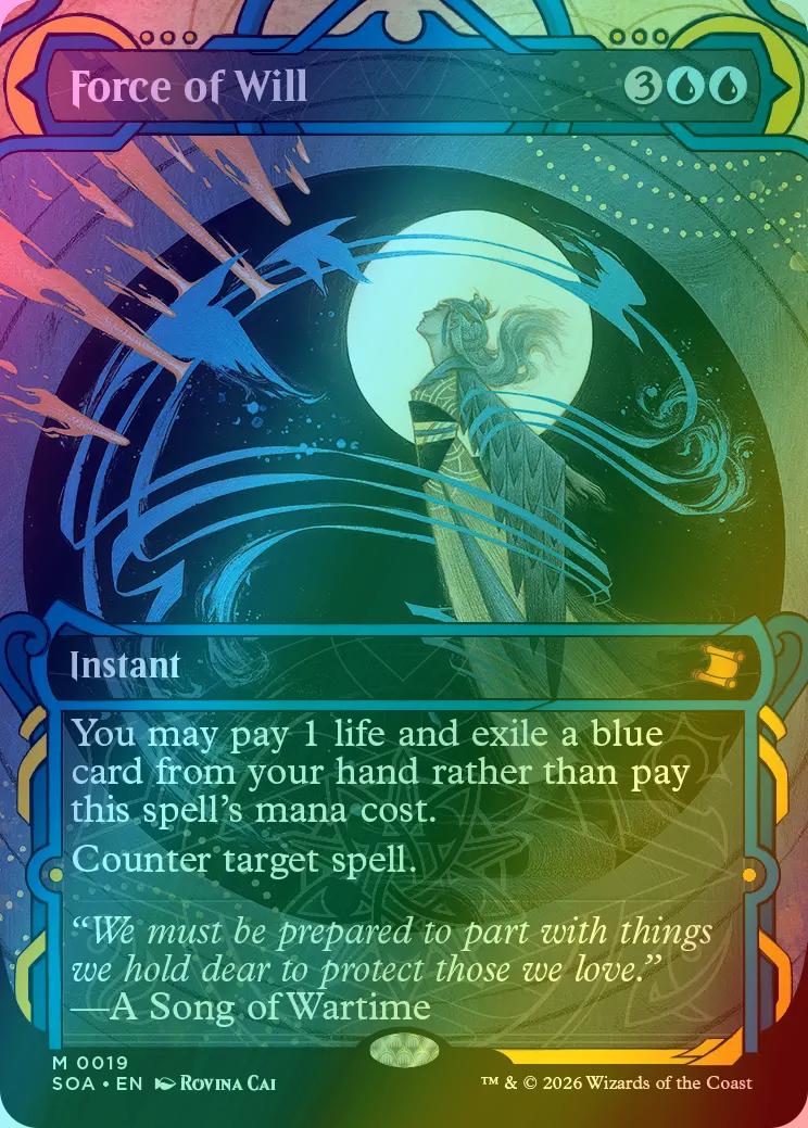 Force of Will [19] [Showcase] [Secrets of Strixhaven: Mystical Archive] [Foil]