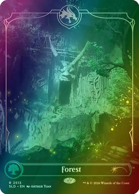 Forest [2513] [Borderless] [D&D: Lands of the Forgotten Realms] [Secret Lair Drop] [Foil]