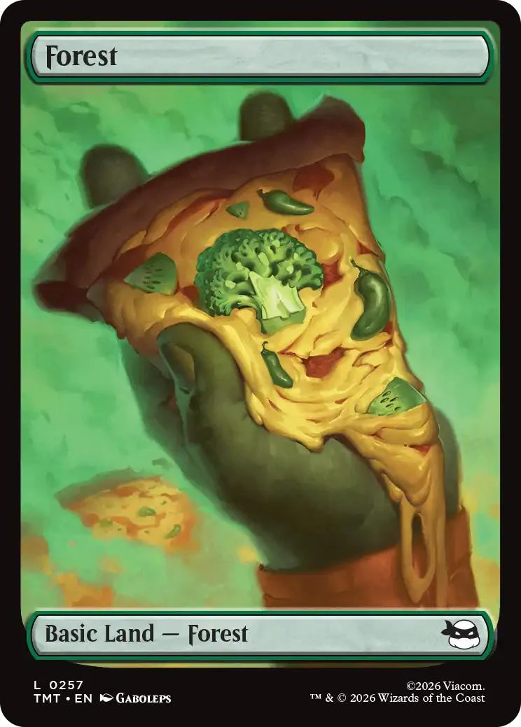 Forest [257] [Full Art] [Pizza Basic Land ] [Teenage Mutant Ninja Turtles] [Non-Foil]