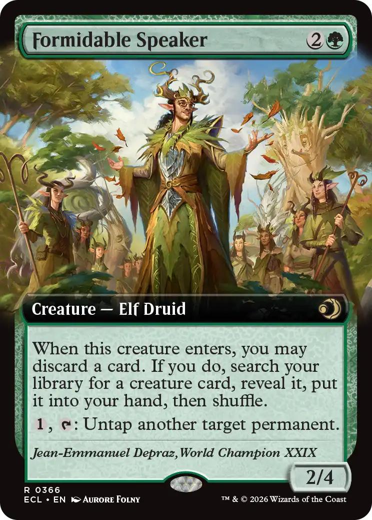 Formidable Speaker [366] [Extended Art] [Lorwyn Eclipsed] [Non-Foil]