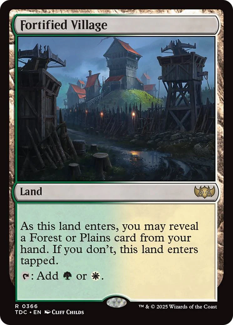 Fortified Village [366] [Tarkir: Dragonstorm: Commander] [Non-Foil]