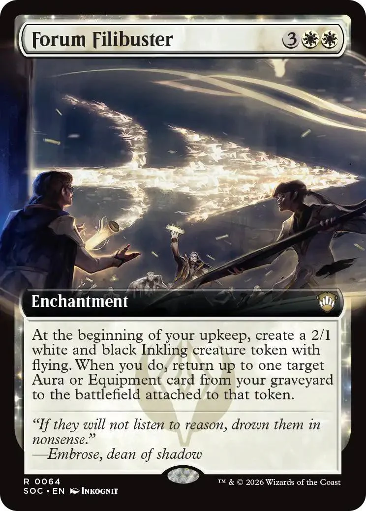 Forum Filibuster [64] [Extended Art] [Secrets of Strixhaven: Commander] [Non-Foil]