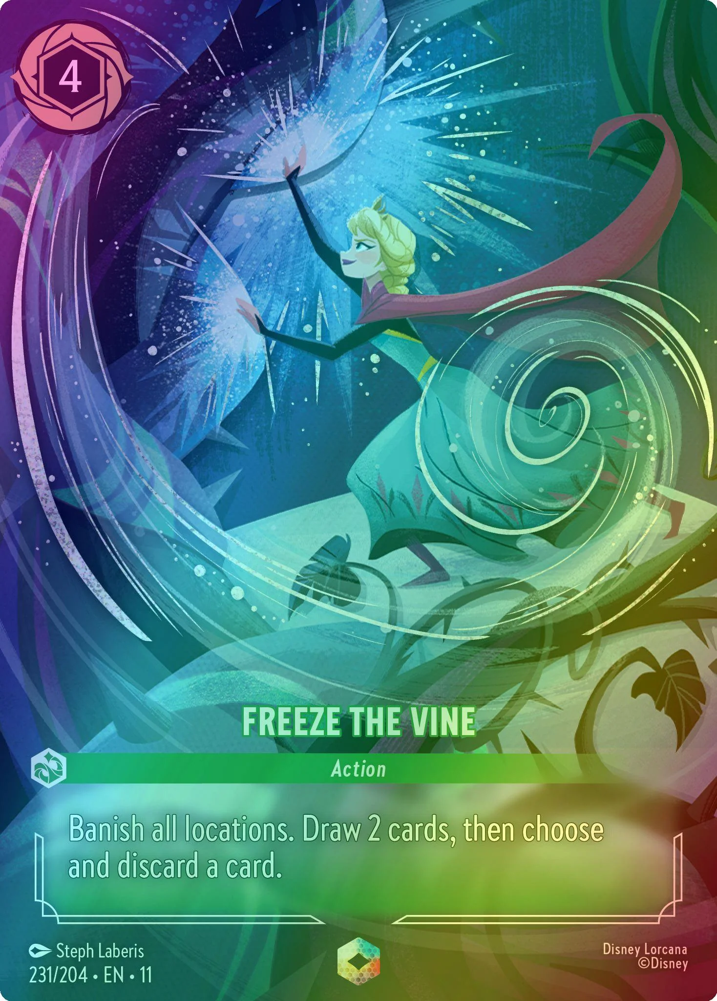 Freeze the Vine (Enchanted) - 231/204 [Winterspell] [Holofoil]