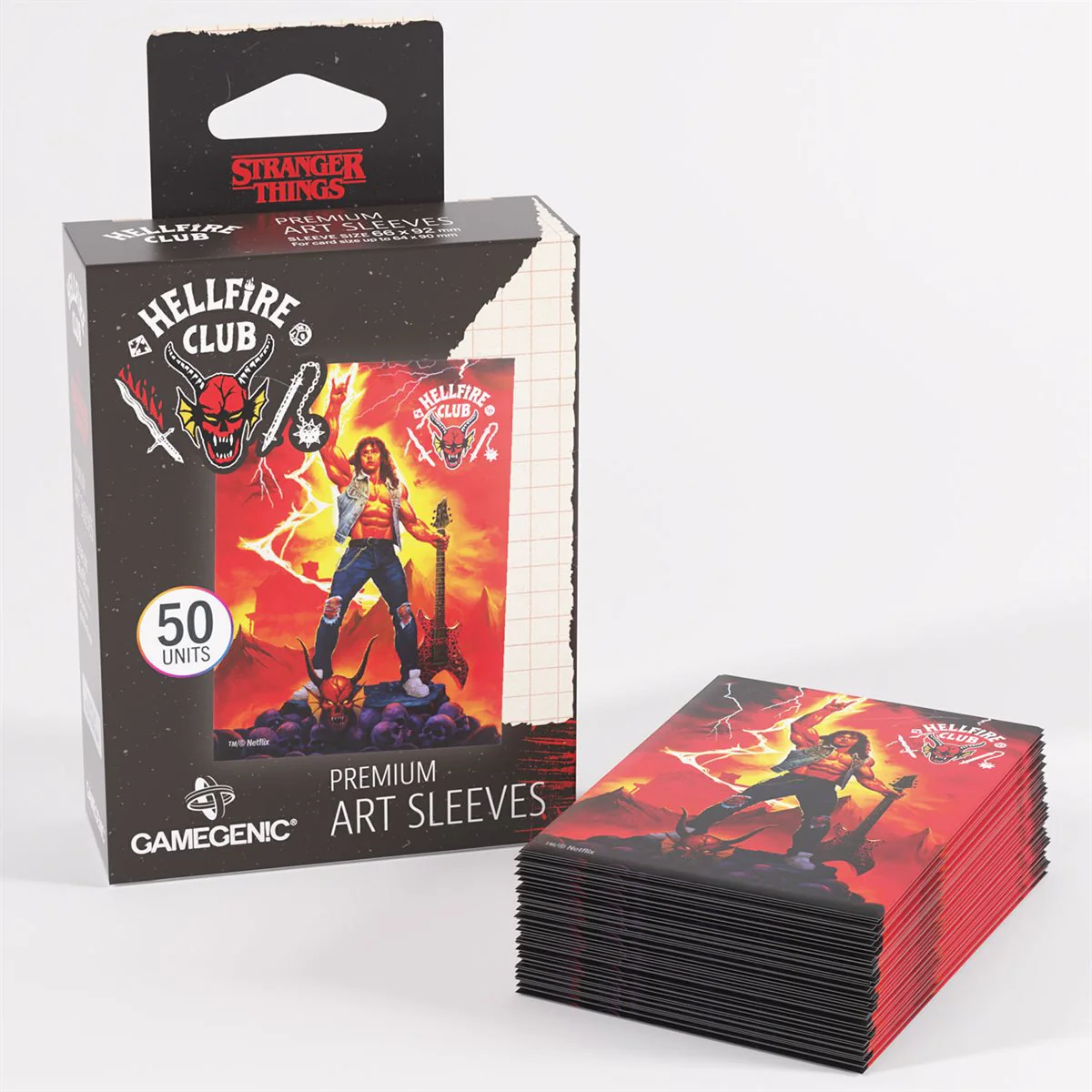 Gamegenic Premium Art Sleeves - Standard Size - 50ct - Stranger Things: Hellfire Club - Eddie Munson