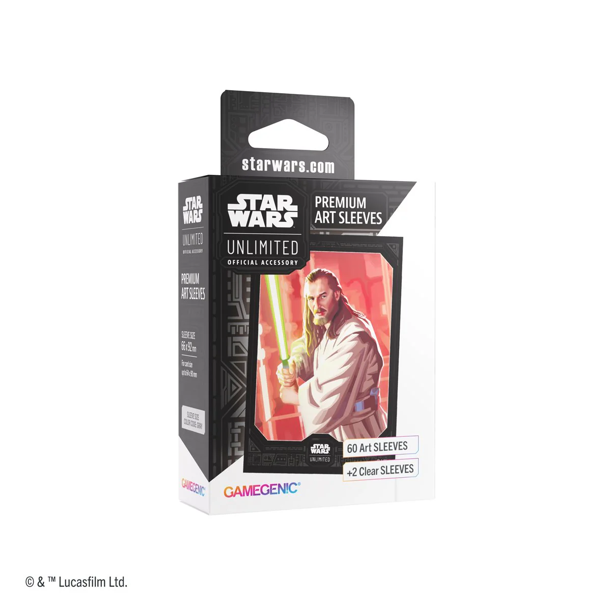 Gamegenic Star Wars: Unlimited Art Sleeves - Standard Size - 60ct - Qui-Gon Jinn