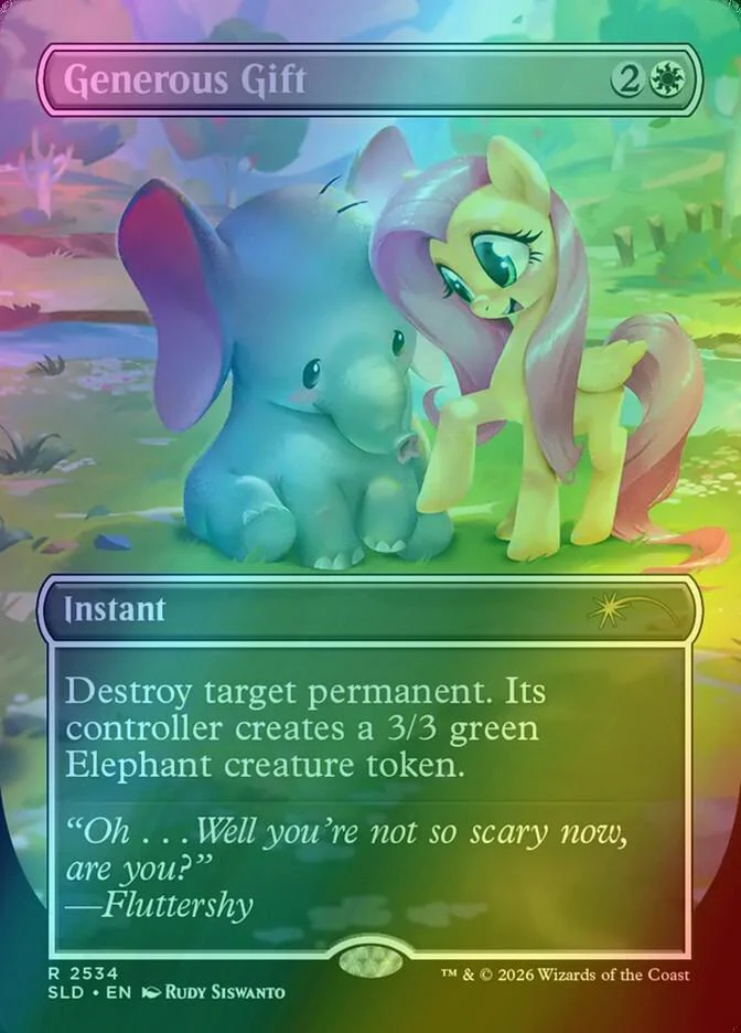 Generous Gift [2534] [Borderless] [Friendship is Magic] [Secret Lair Drop] [Foil]
