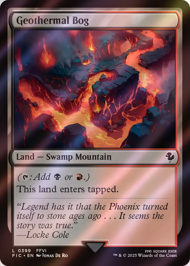Geothermal Bog [399] [FINAL FANTASY: Commander] [Surge Foil]