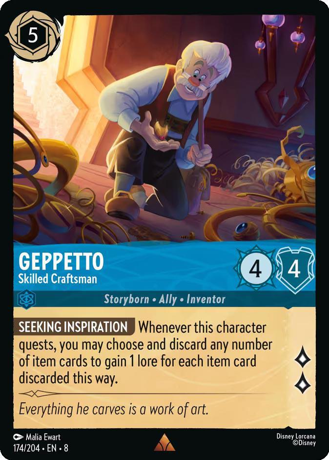 Geppetto - Skilled Craftsman - 174/204 [Reign of Jafar] [Non-Foil]