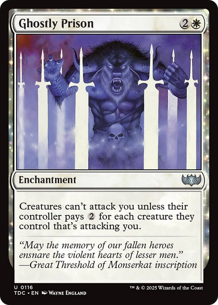 Ghostly Prison [116] [Tarkir: Dragonstorm: Commander] [Non-Foil]