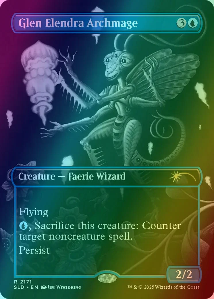 Glen Elendra Archmage [2171] [Borderless] [Dreaming Darkly] [Secret Lair Drop] [Rainbow Foil]