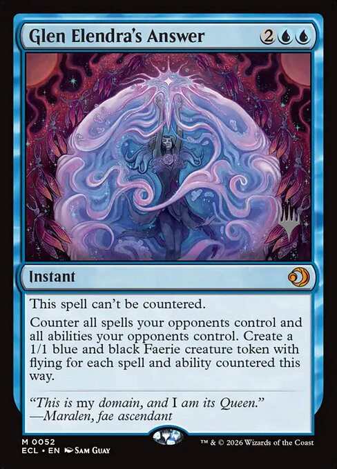 Glen Elendra's Answer [52p] [Promo Pack] [Lorwyn Eclipsed: Promos] [Non-Foil]