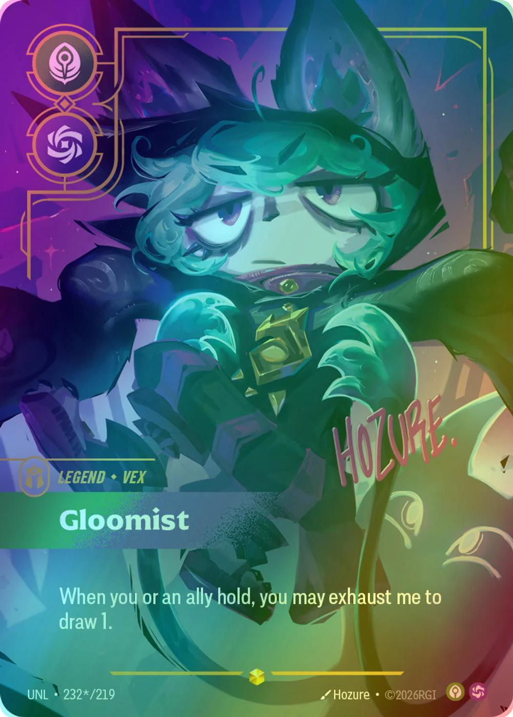 Gloomist (Vex) (Signature) - 232*/219 [Unleashed] [Foil]