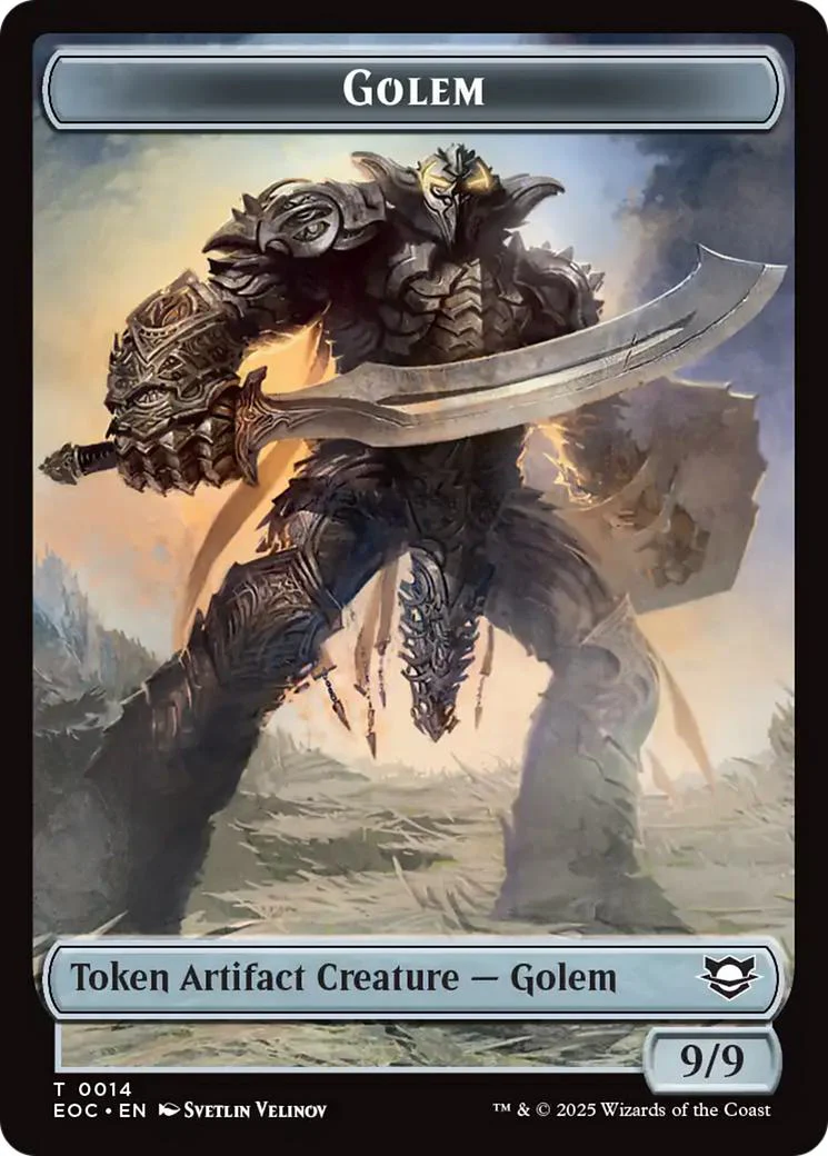 Golem Token (12) // Golem Token (14) [Edge of Eternities: Commander: Tokens] [Non-Foil] - Image 2