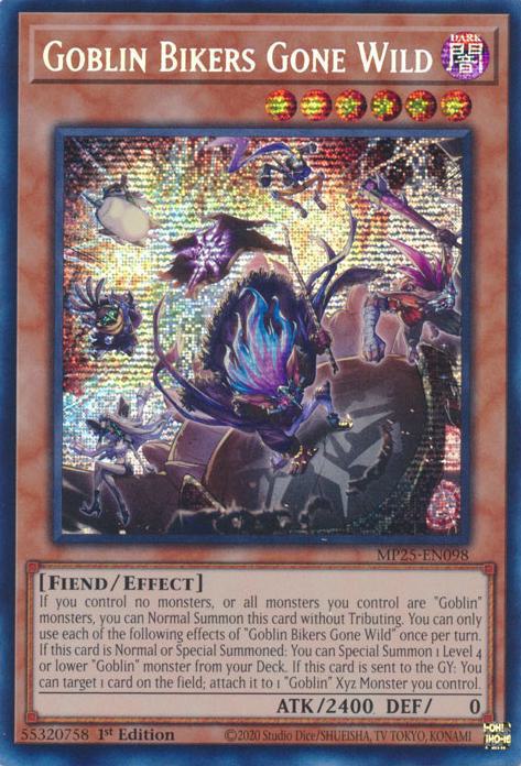 Goblin Bikers Gone Wild - MP25-EN098 - Prismatic Secret Rare - 1st Edition