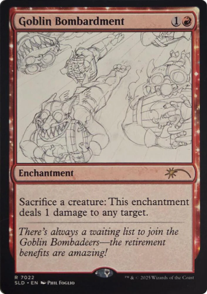 Goblin Bombardment [7022] [Sketch] [Phil Foglio] [Secret Lair Drop] [Non-Foil]