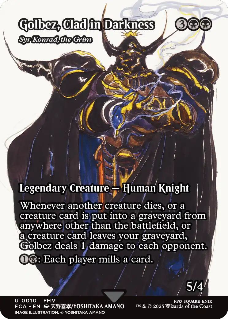 Golbez, Clad in Darkness - Syr Konrad, the Grim [10] [Borderless] [FINAL FANTASY: Through the Ages] [Non-Foil]