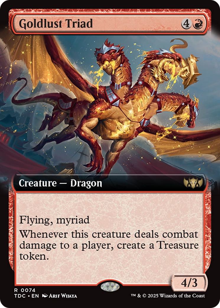Goldlust Triad [74] [Extended Art] [Tarkir: Dragonstorm: Commander] [Non-Foil]