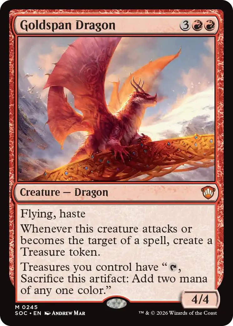 Goldspan Dragon [245] [Secrets of Strixhaven: Commander] [Non-Foil]