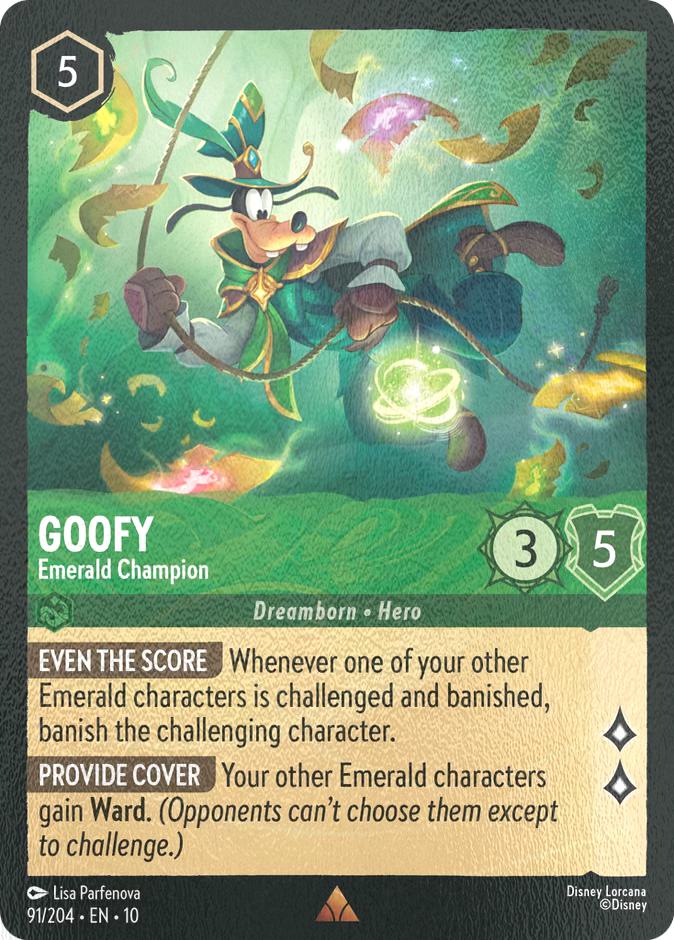 Goofy - Emerald Champion - 91/204 [Whispers in the Well] [Cold Foil]